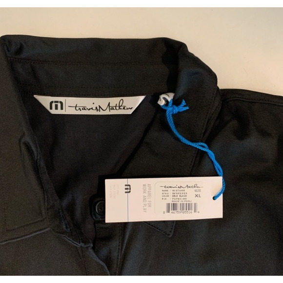 Travis Mathew Polo Shirt Women XL Extra Large Black Pima Cotton Blend Golf *LOGO - Picture 7 of 13